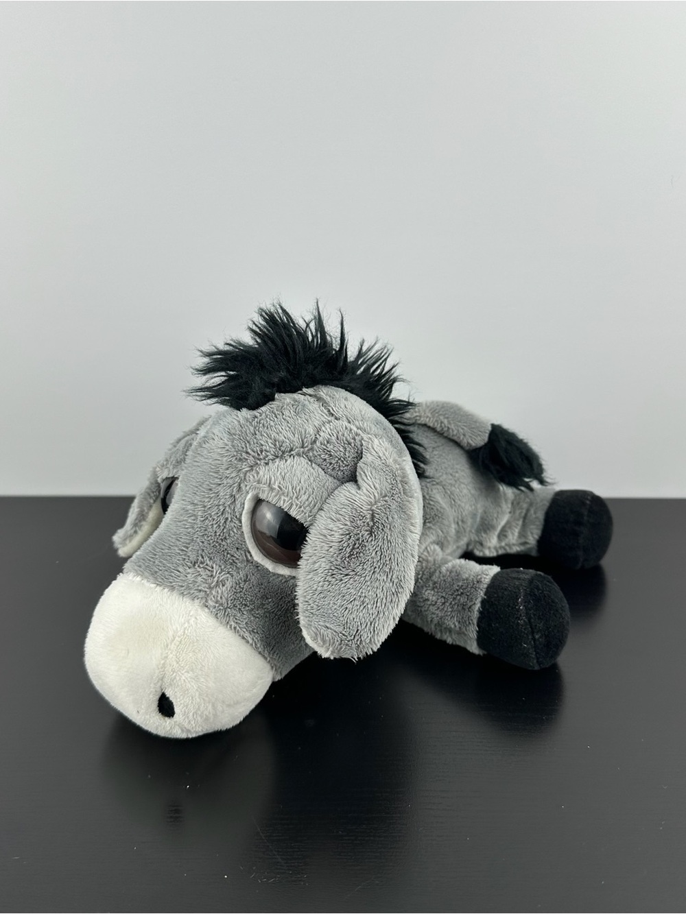 Russ Berrie Rare Lil Peepers Gray Black Blossom Donkey 10” Plush Peeper